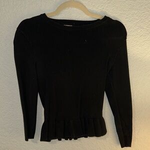 Peplin sweater Black Long Sleeve Top